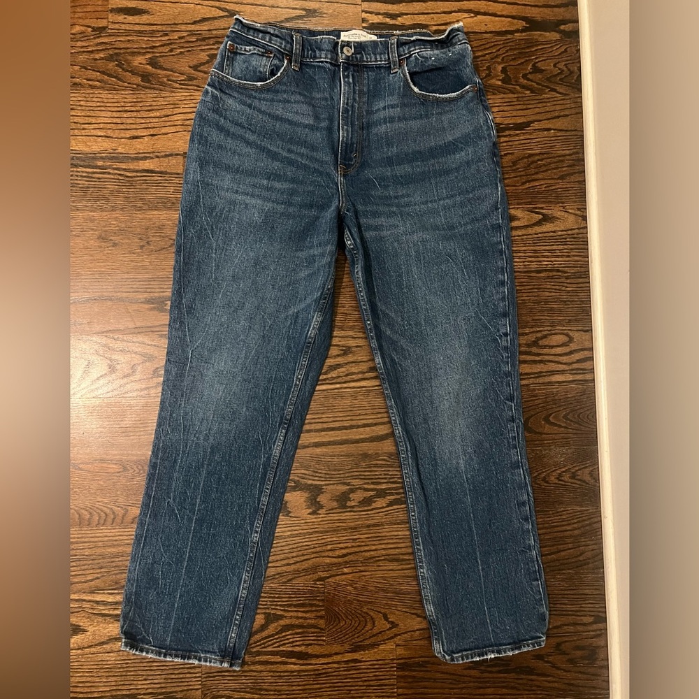 Womens Abercrombie and Fitch Jeans the 90s straight high rise curve love Size 32